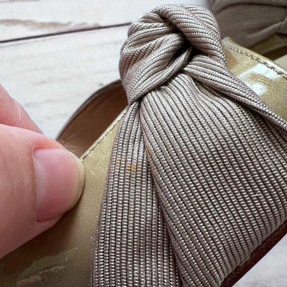 NWT Stuart Weitzman Women's Silk Soft Patent Open Toe Pump Shoes Size 8.5 - Picture 9 of 10